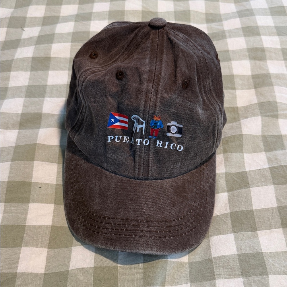 Brown Puerto Rico Embroidered Cap